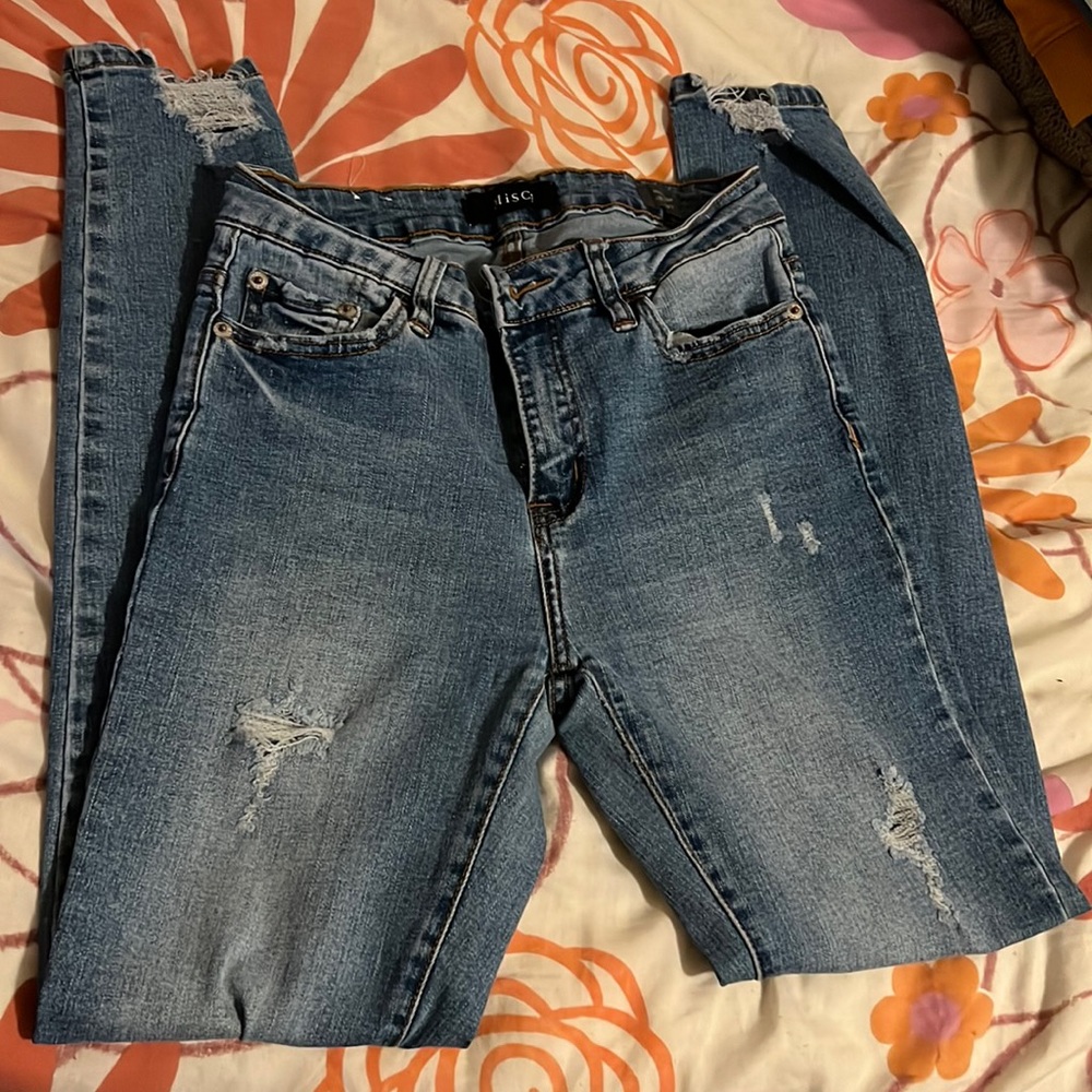 Midrise skinny jeans